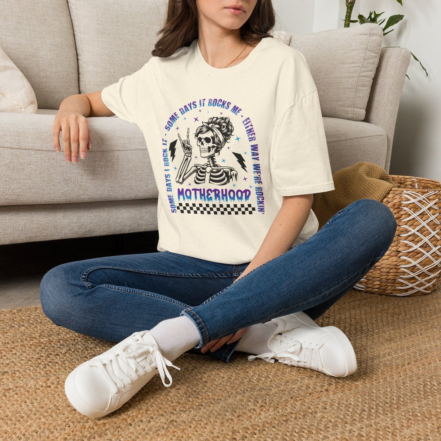 Skeleton Motherhood Graphic T-shirt