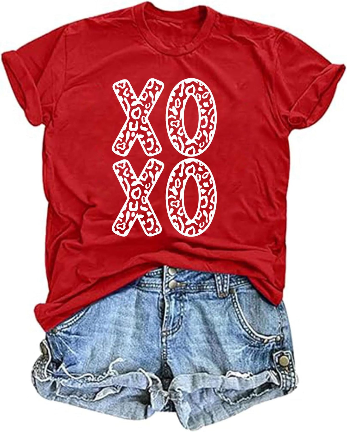 Valentines Shirts for Women Cute Love Heart Graphic T Shirts Casual Lover Gift Blouse Short Sleeve Tops