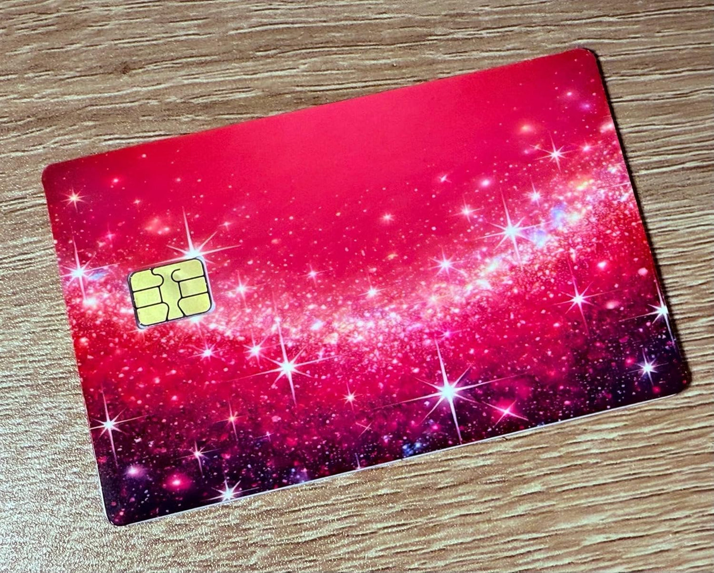 Sparkling Galaxy Pink Credit Card Skin