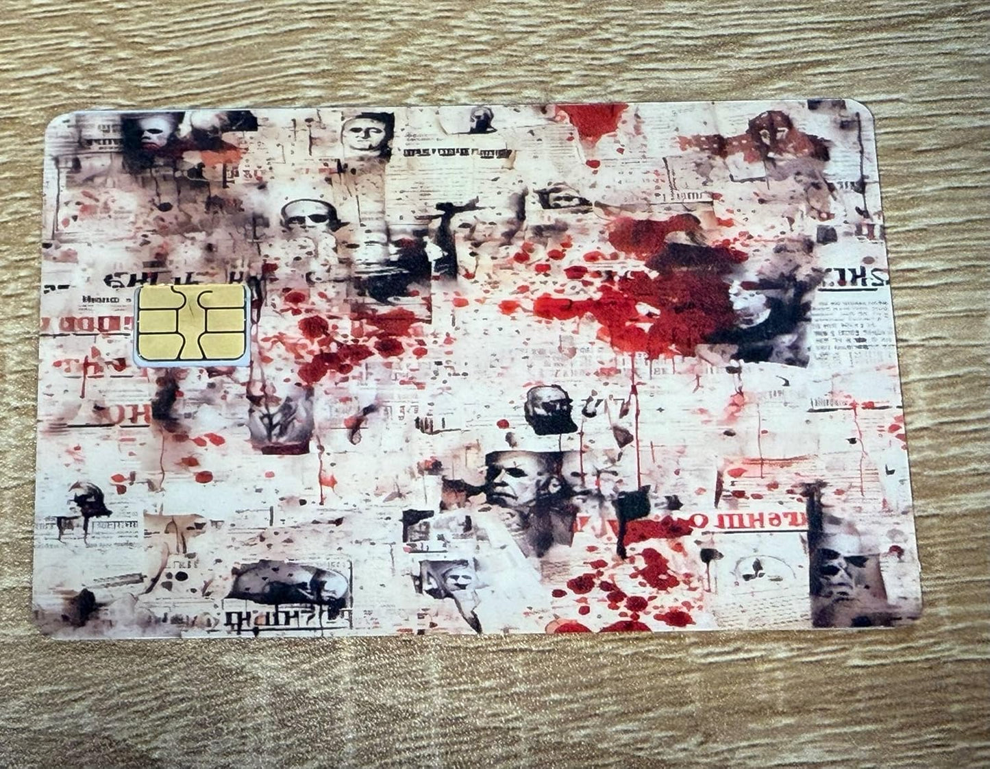 Newspaper Crime Collage Credit Card Skin