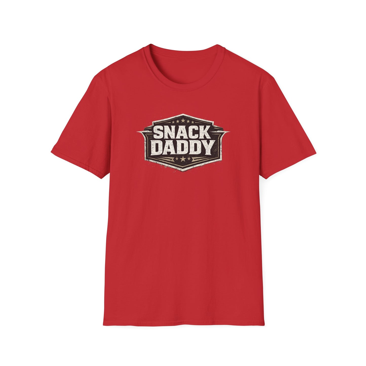 Snack Daddy T-Shirt — Vintage Badge Graphic Tee for Food-Lovers & Fun Dads