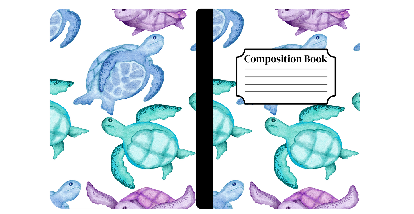 Watercolor Sea Turtles Notebook Cover