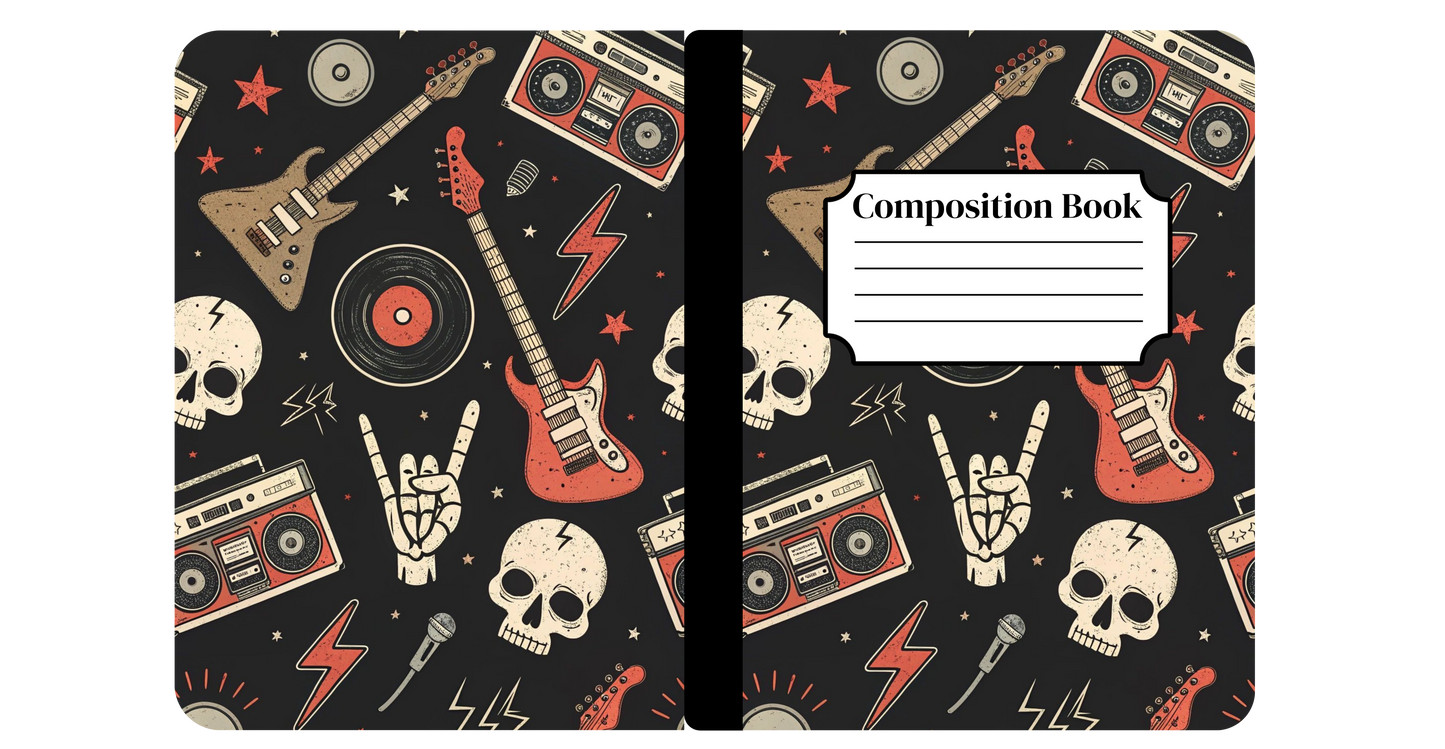 Vintage Rock & Roll Notebook Cover