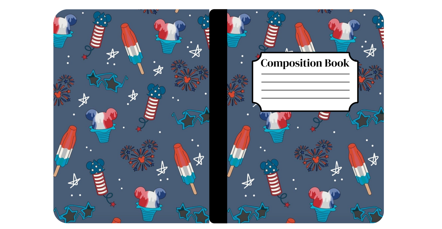 Patriotic Summer Fun Notebook Cover