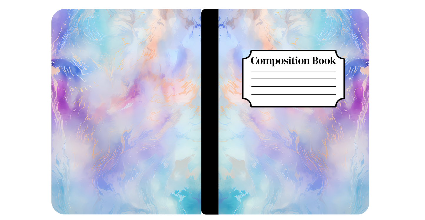 Pastel Marble Notebook Cover