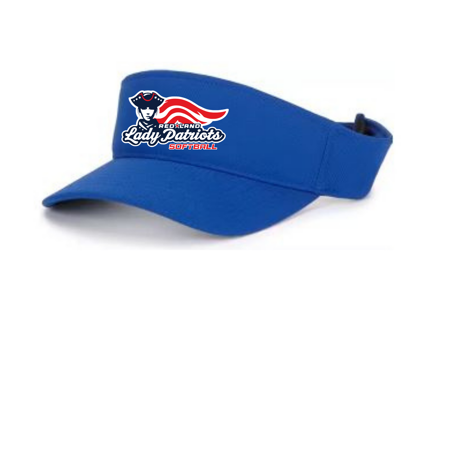 Red Land Lady Patriots Softball Logo Visor
