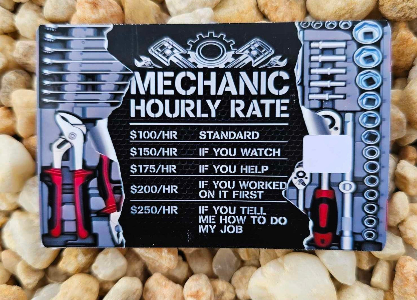 Mechanic Hourly Rate Credit Card Skin