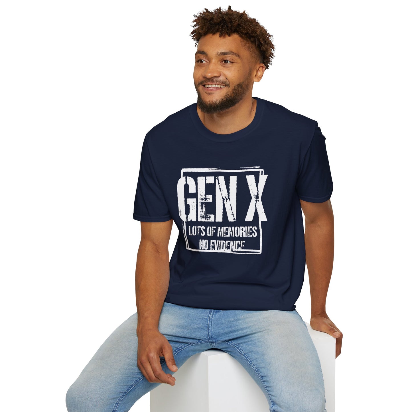 Gen X T-Shirt - "Lots of Memories No Evidence" Vintage Retro Tee