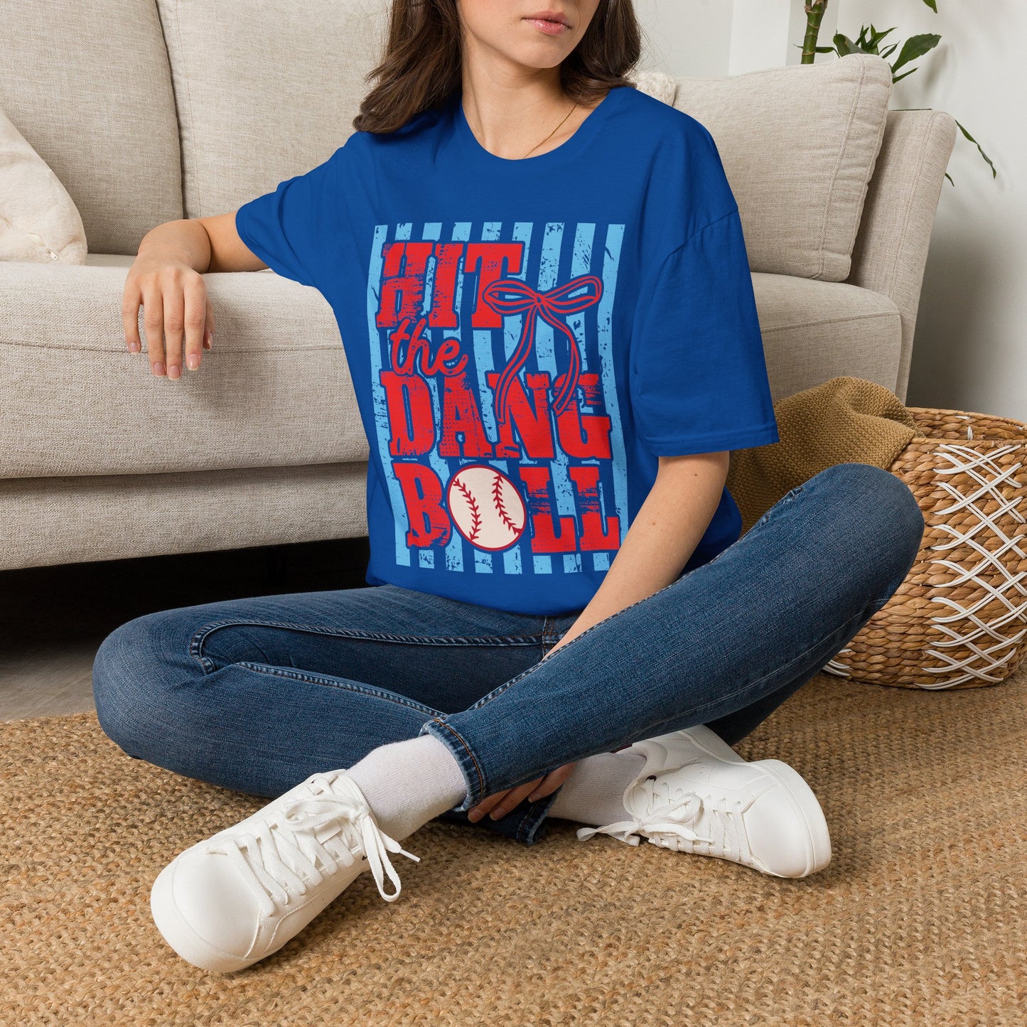 Hit the Dang Ball Baseball Graphic T-Shirt