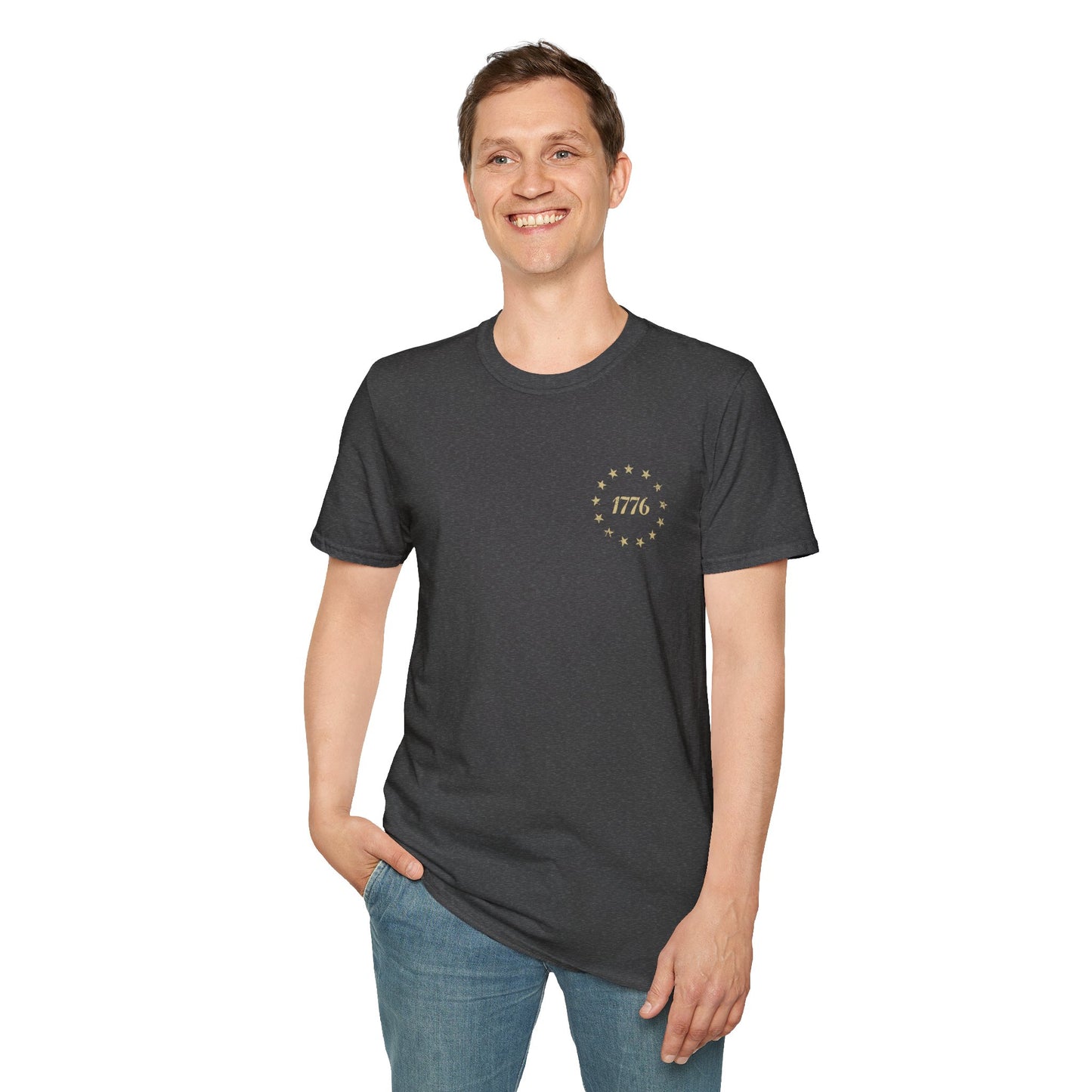 1776 Circle Stars T-Shirt — Minimalist Patriotic Independence Day Tee