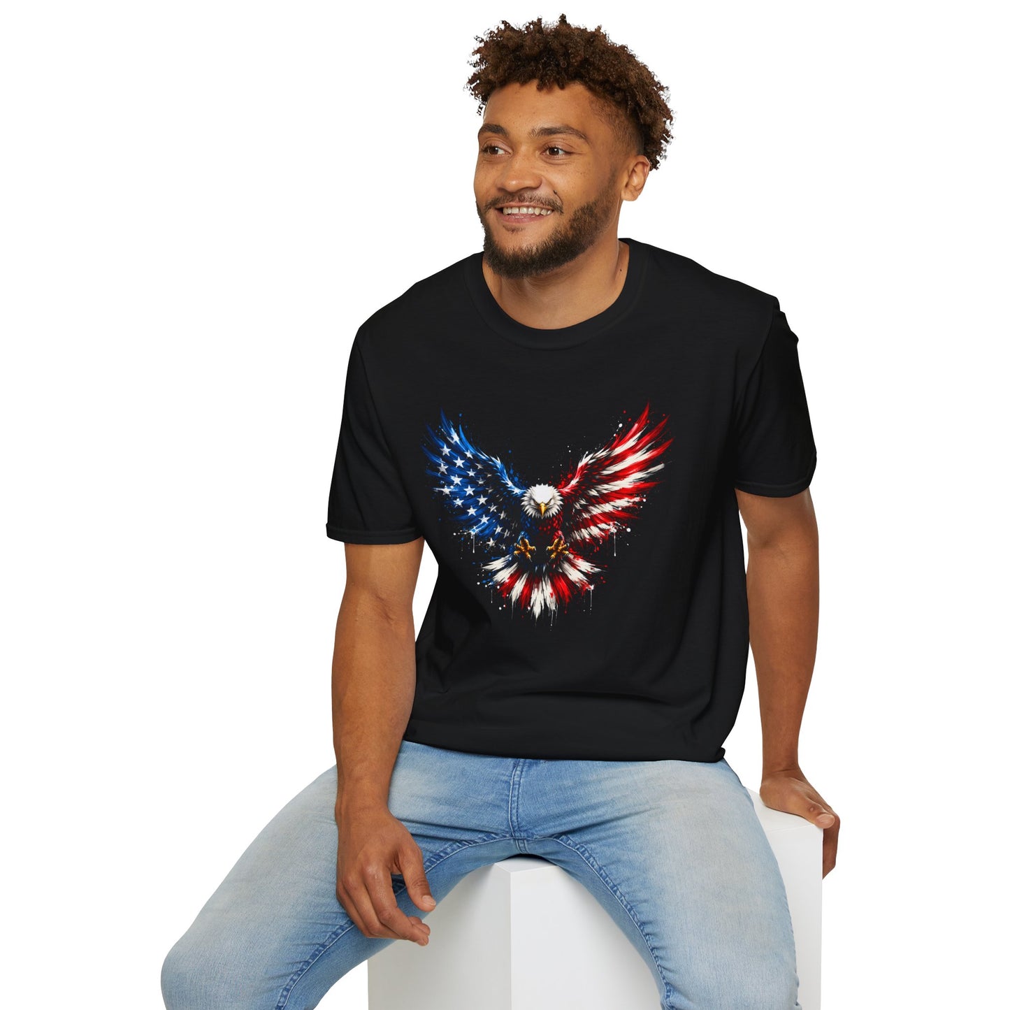 American Flag Eagle Wings Graphic