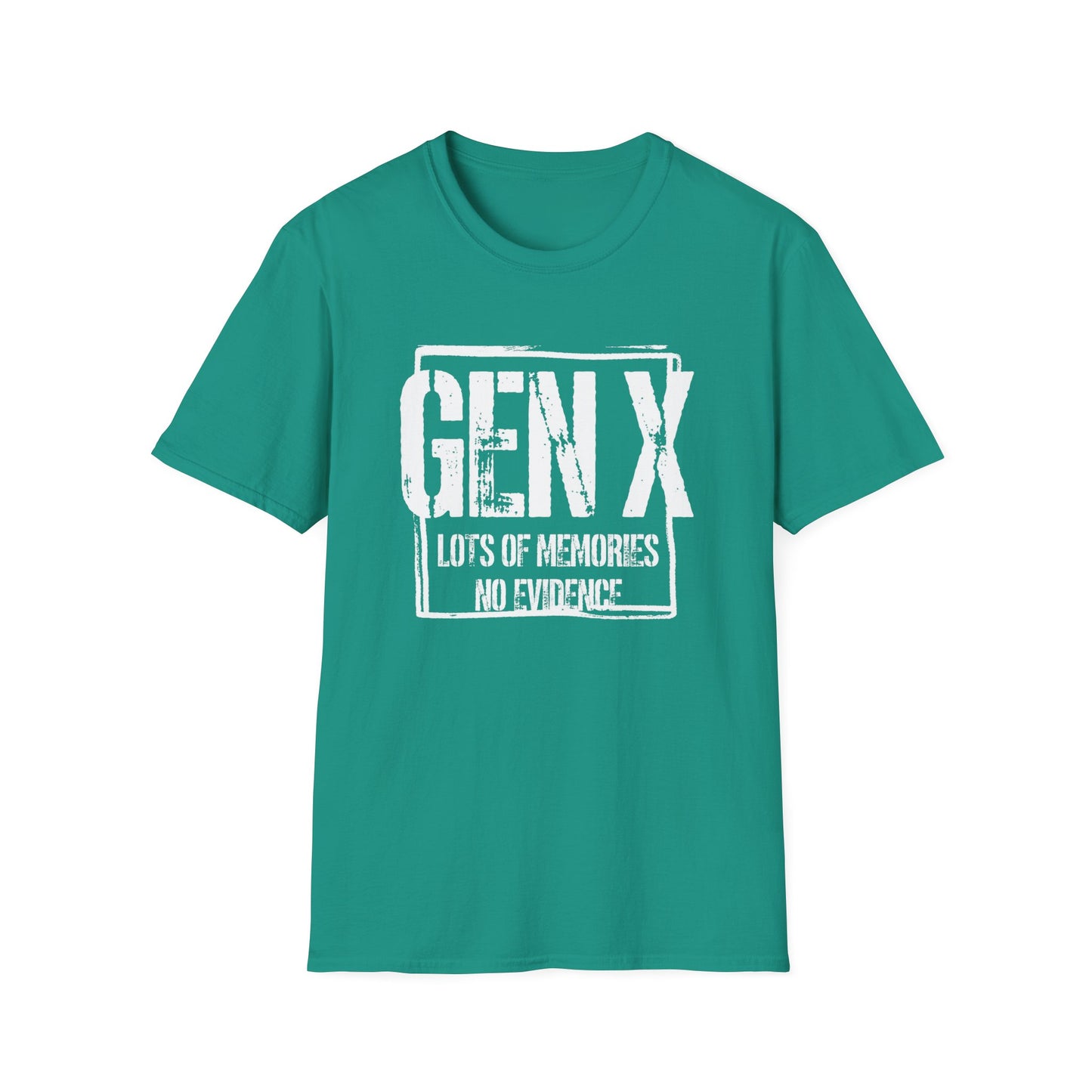 Gen X T-Shirt - "Lots of Memories No Evidence" Vintage Retro Tee