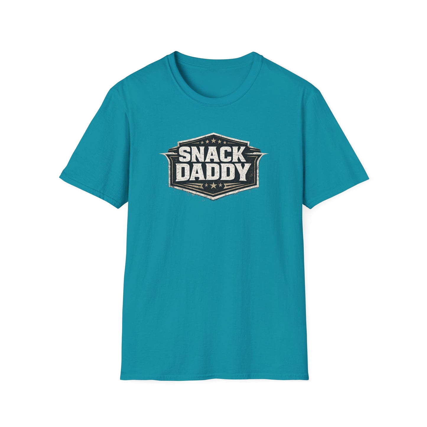 Snack Daddy T-Shirt — Vintage Badge Graphic Tee for Food-Lovers & Fun Dads