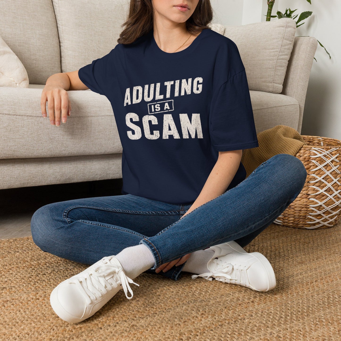 Adulting Is a Scam Graphic T-shirt