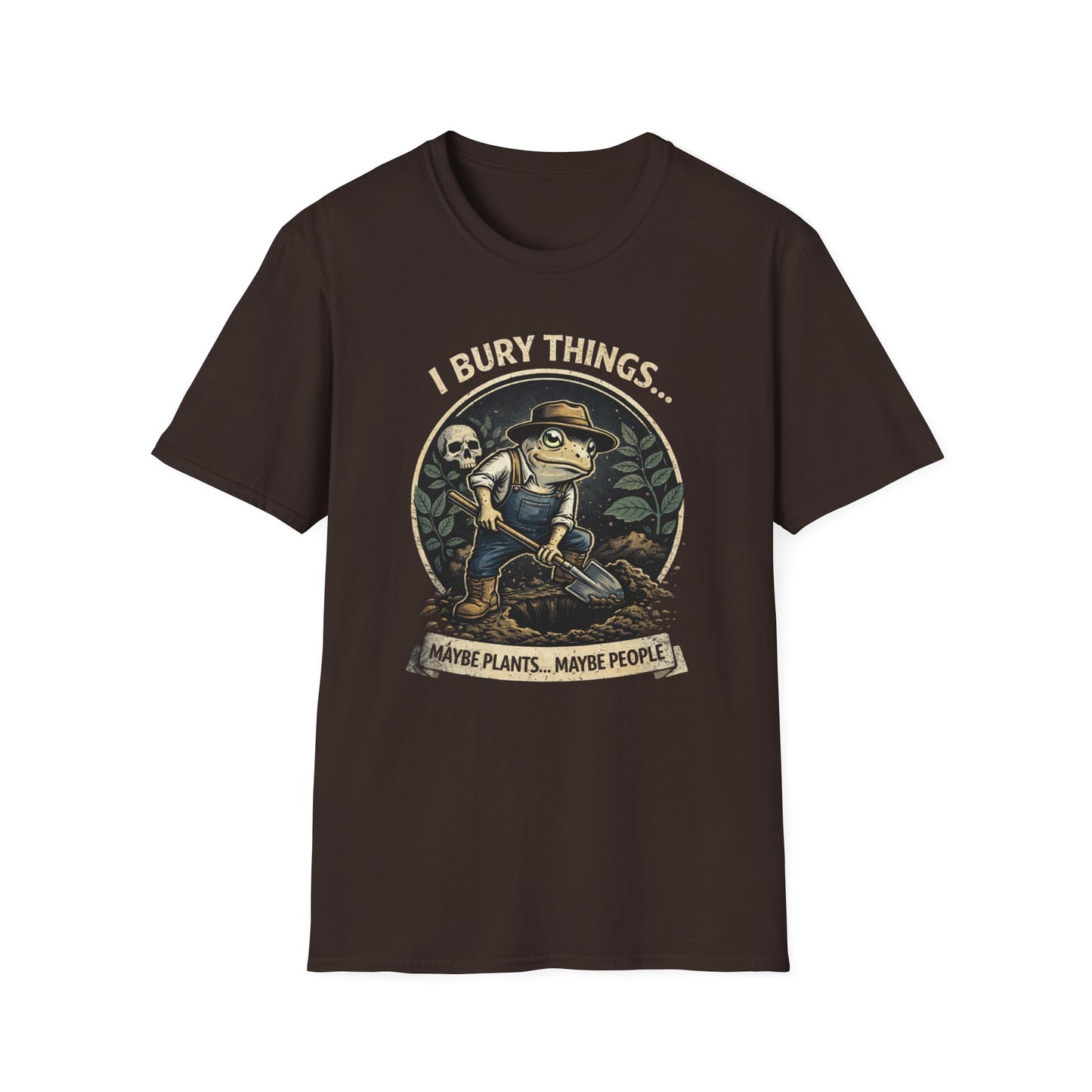 I Bury Things Garden Frog Graphic Tee