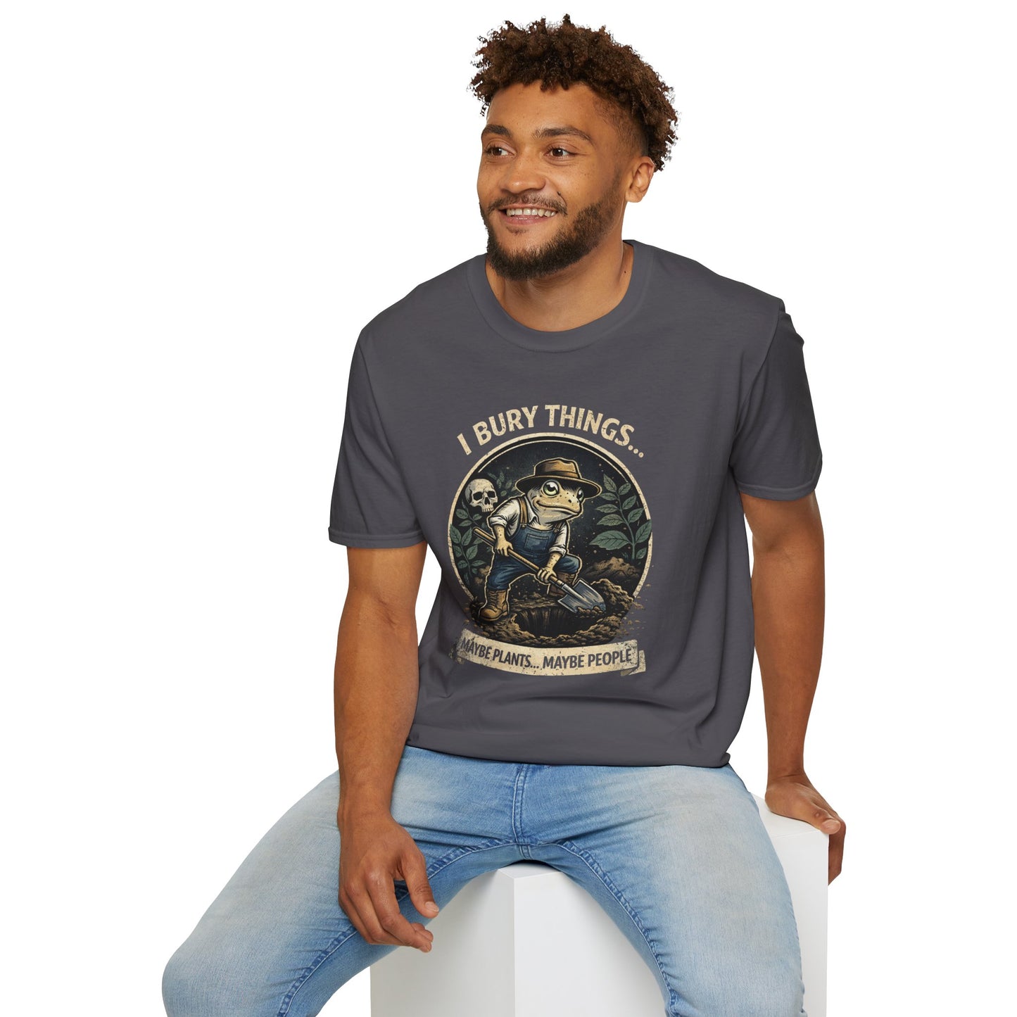 I Bury Things Garden Frog Graphic Tee