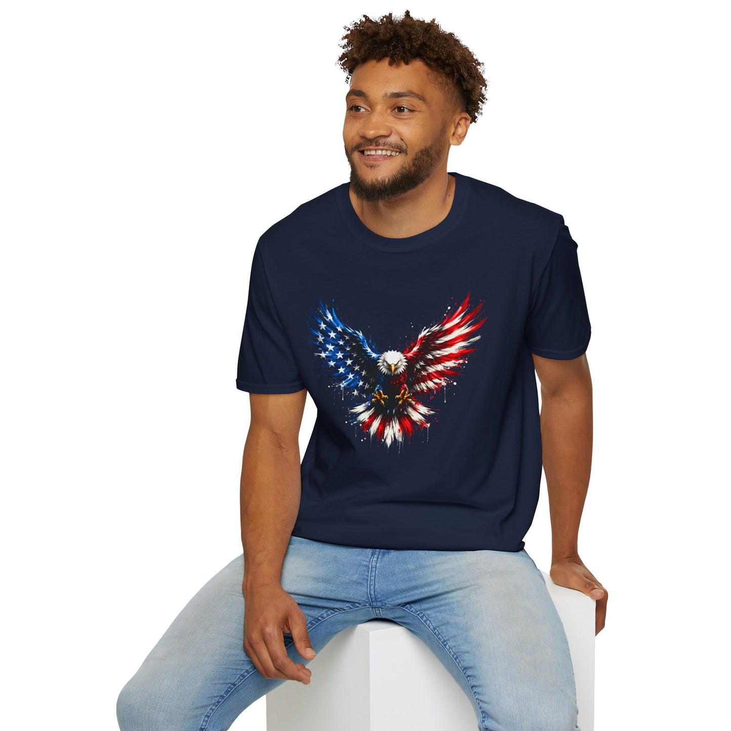 American Flag Eagle Wings Graphic