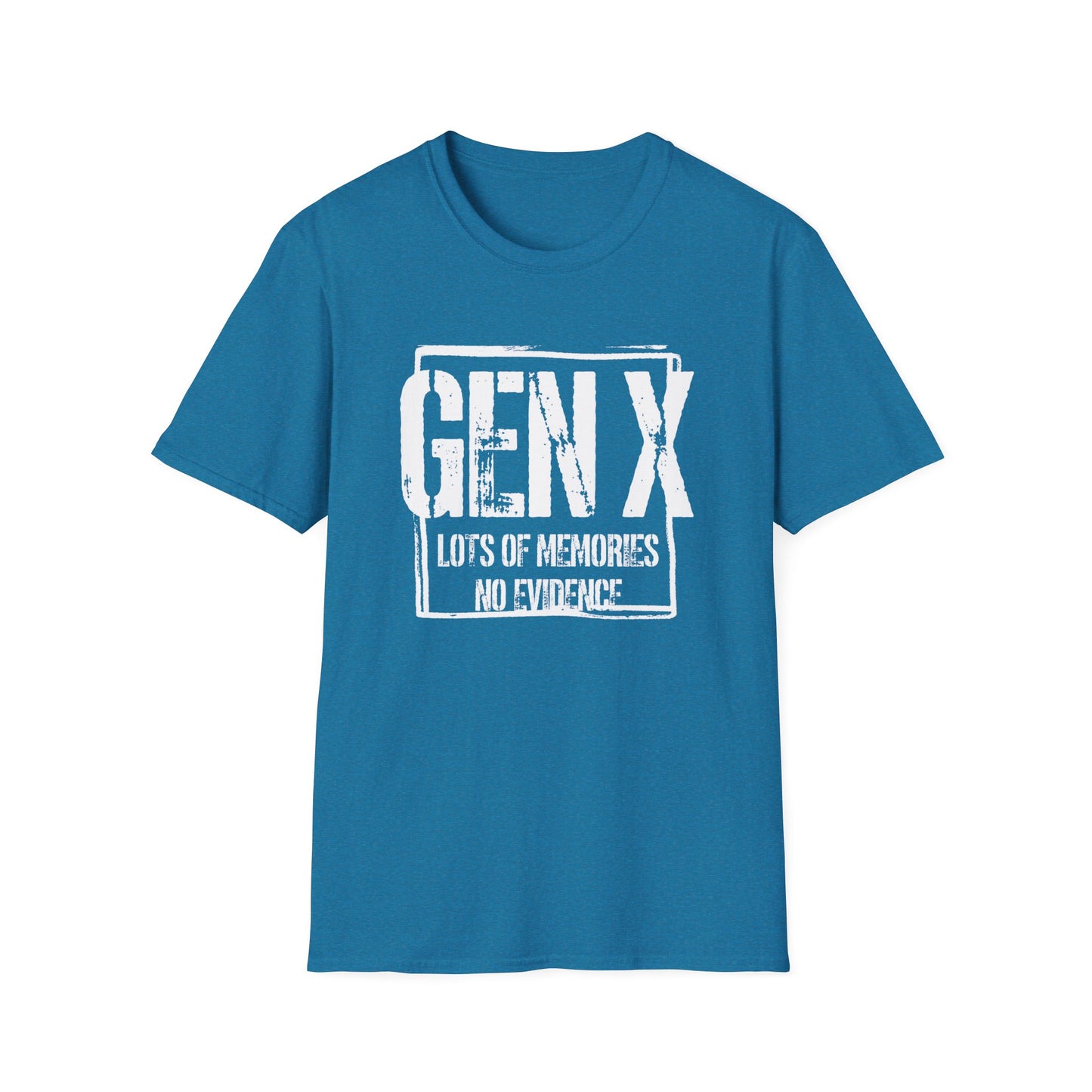 Gen X T-Shirt - "Lots of Memories No Evidence" Vintage Retro Tee
