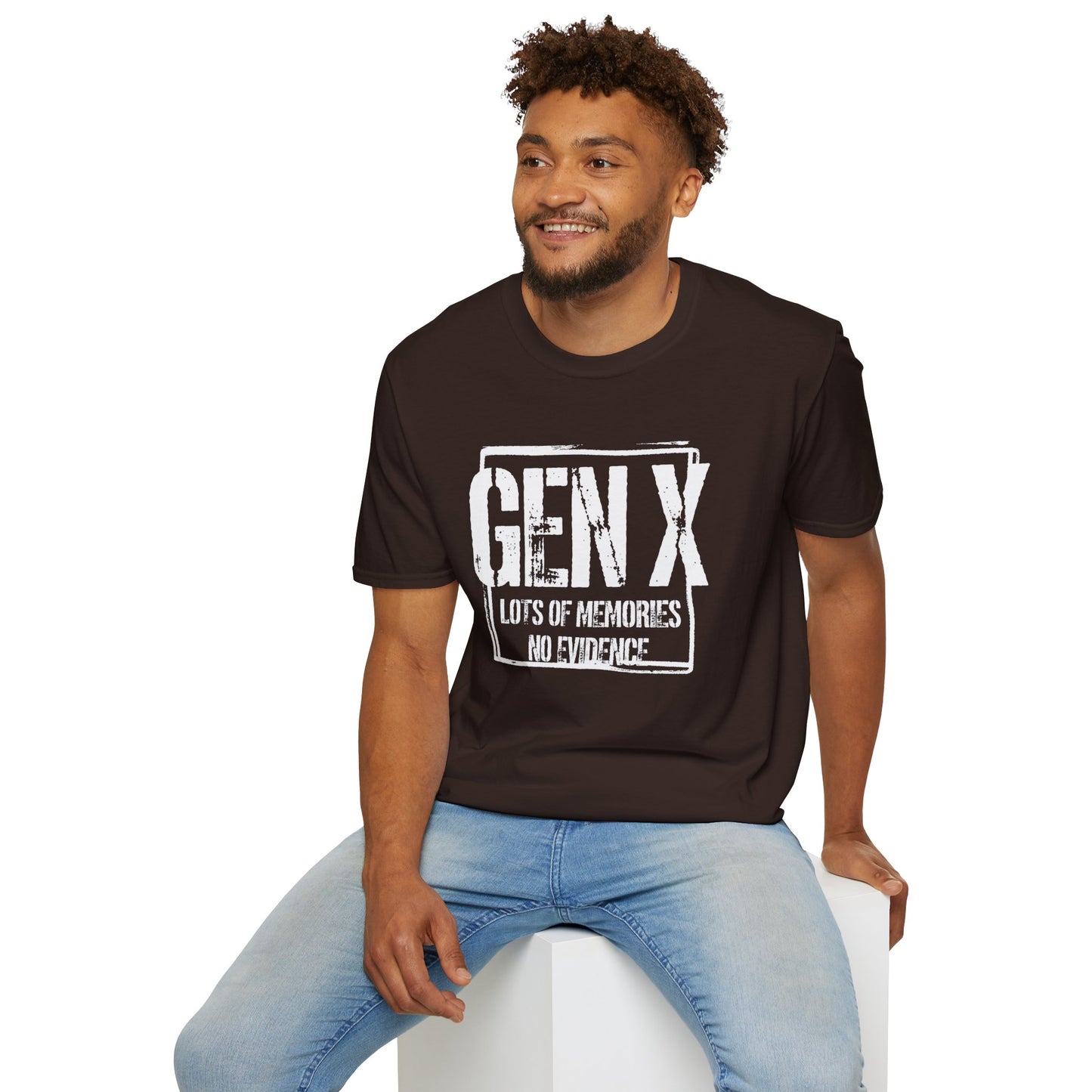 Gen X T-Shirt - "Lots of Memories No Evidence" Vintage Retro Tee
