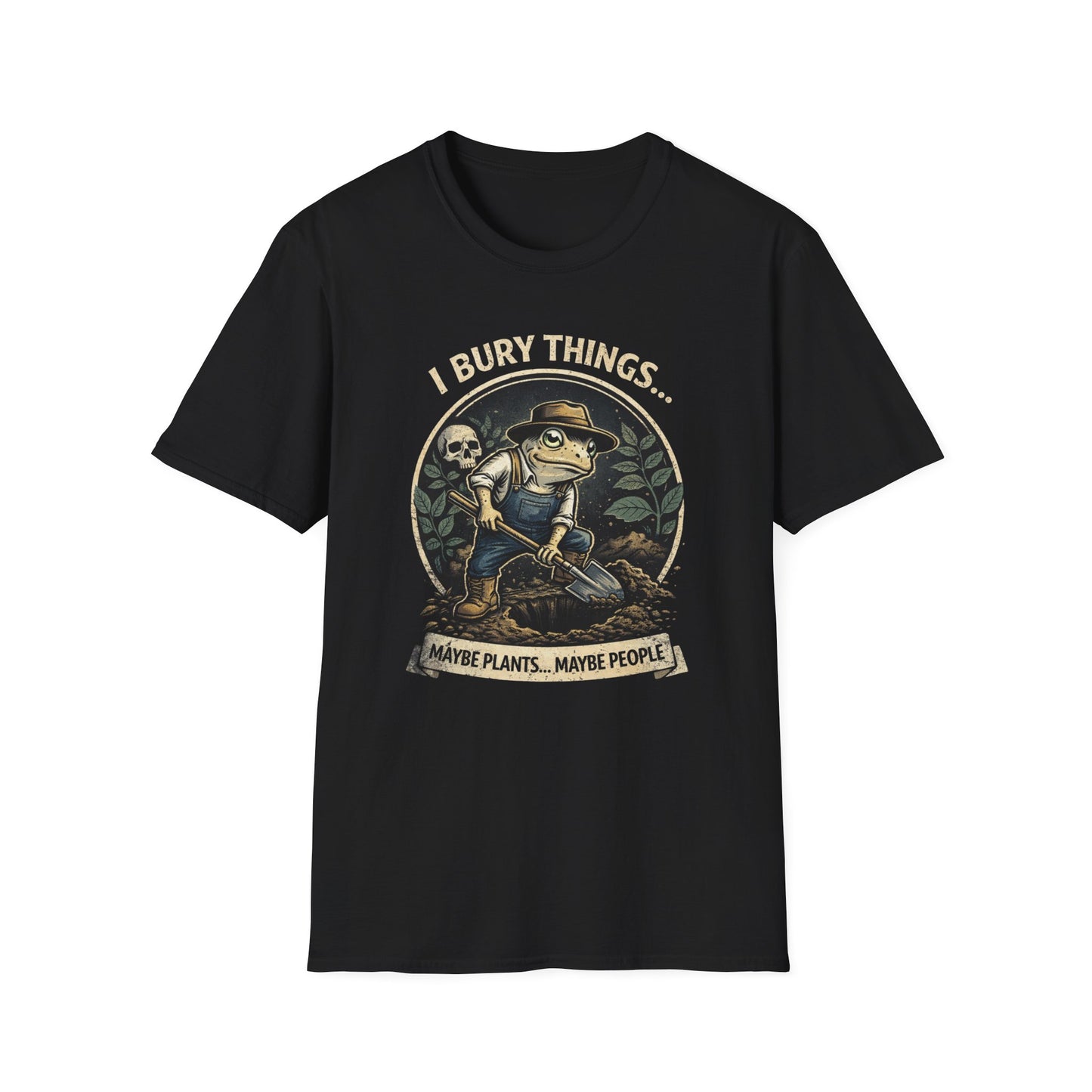 I Bury Things Garden Frog Graphic Tee