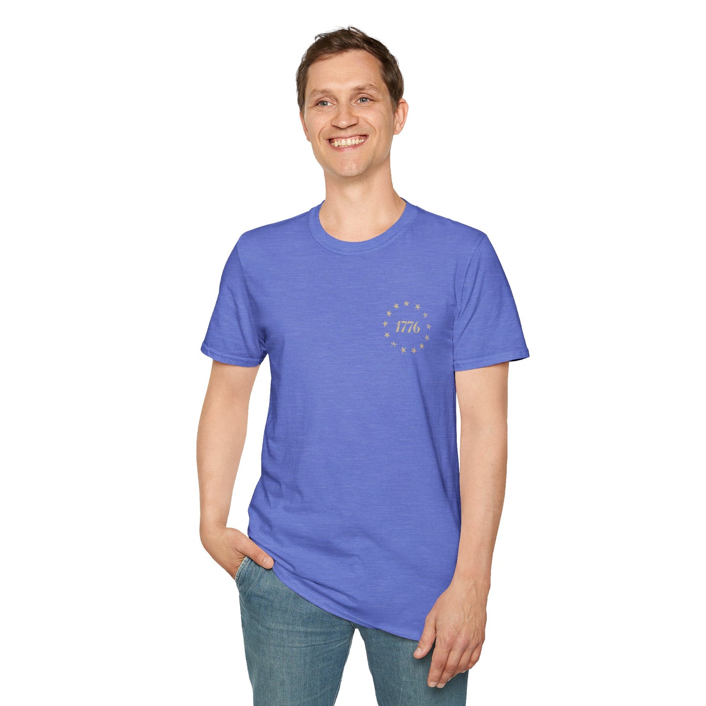 1776 Circle Stars T-Shirt — Minimalist Patriotic Independence Day Tee