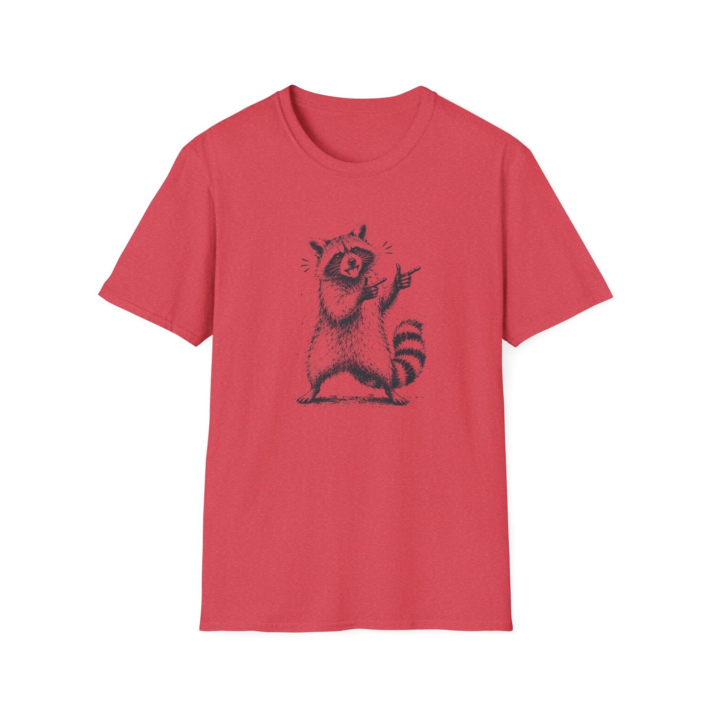 Raccoon Pointing Graphic T-Shirt — Cute Funny Wildlife Tee