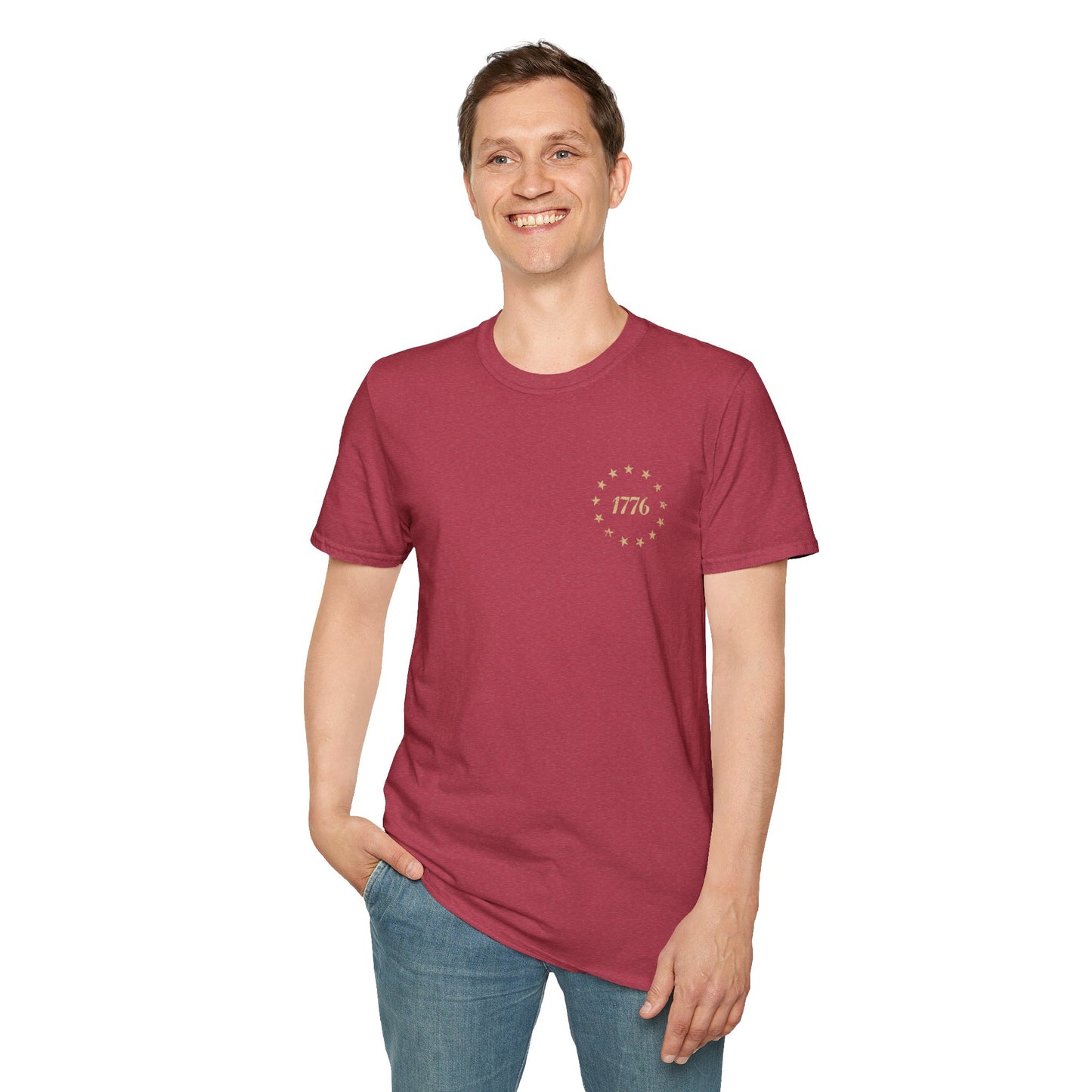 1776 Circle Stars T-Shirt — Minimalist Patriotic Independence Day Tee