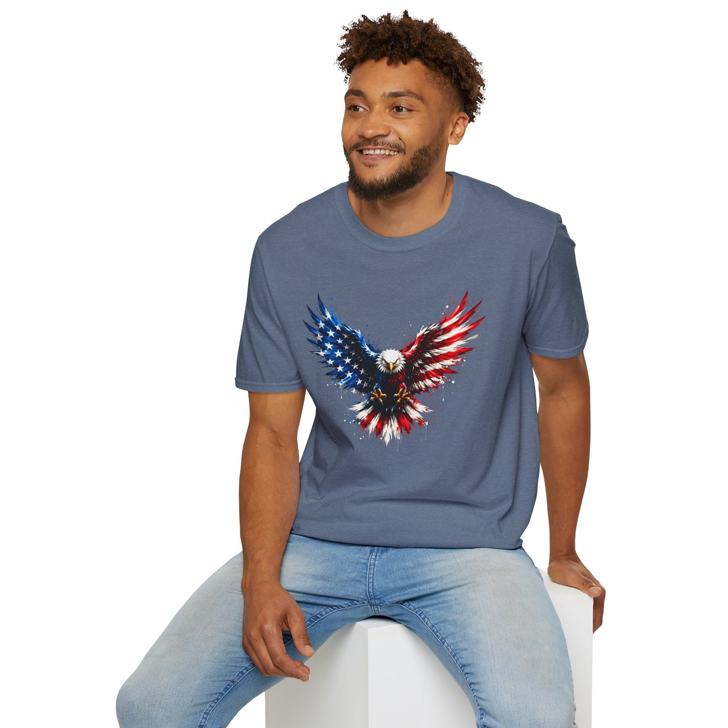 American Flag Eagle Wings Graphic