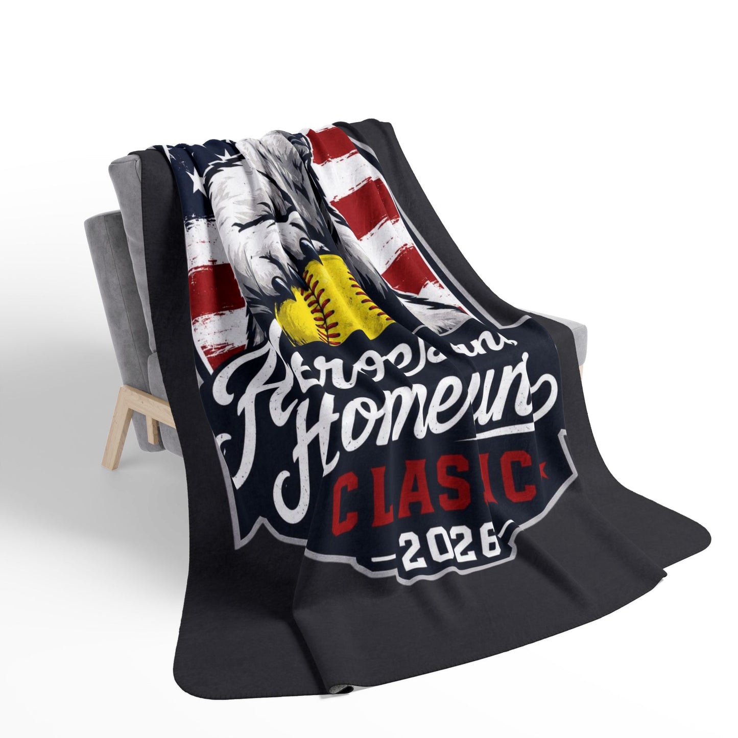 Heroes & Homeruns Classic Sherpa Blanket - Grey