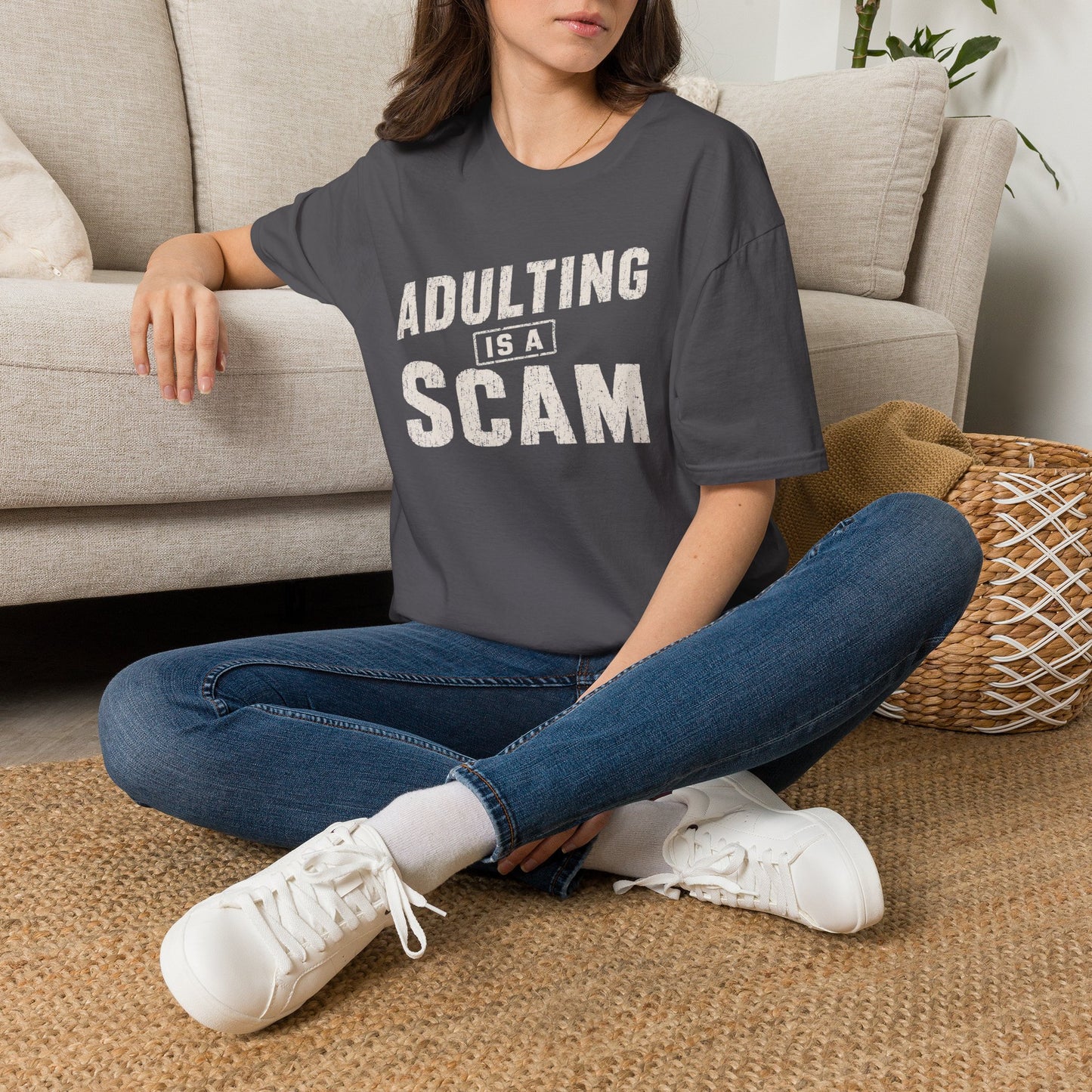 Adulting Is a Scam Graphic T-shirt