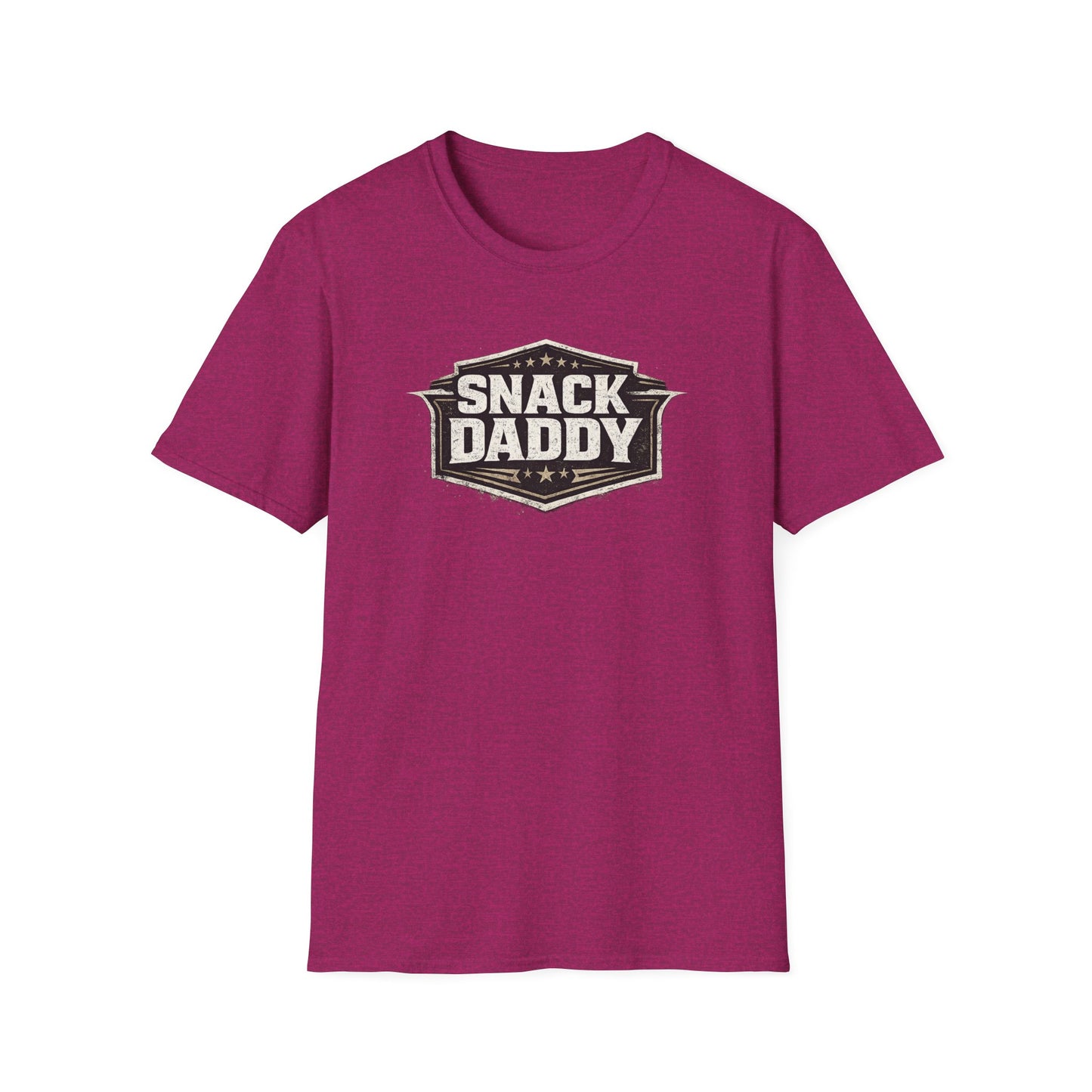 Snack Daddy T-Shirt — Vintage Badge Graphic Tee for Food-Lovers & Fun Dads