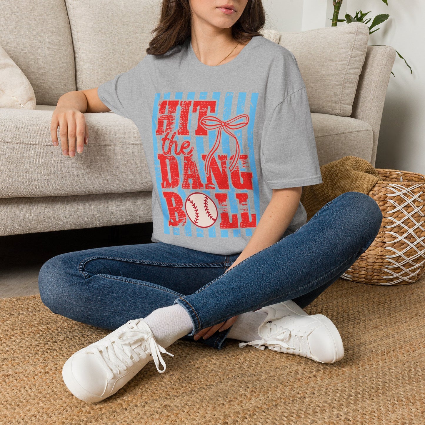 Hit the Dang Ball Baseball Graphic T-Shirt