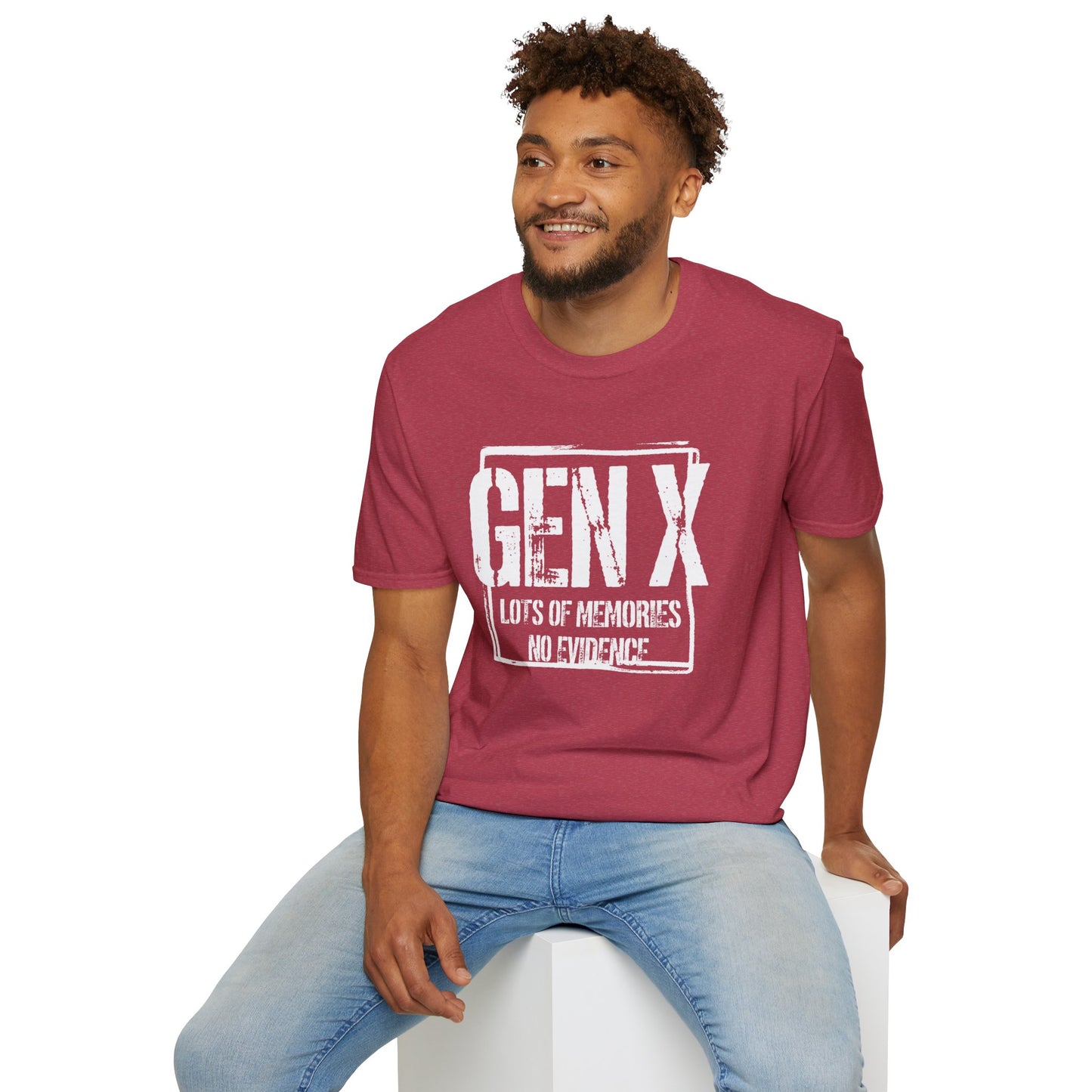 Gen X T-Shirt - "Lots of Memories No Evidence" Vintage Retro Tee