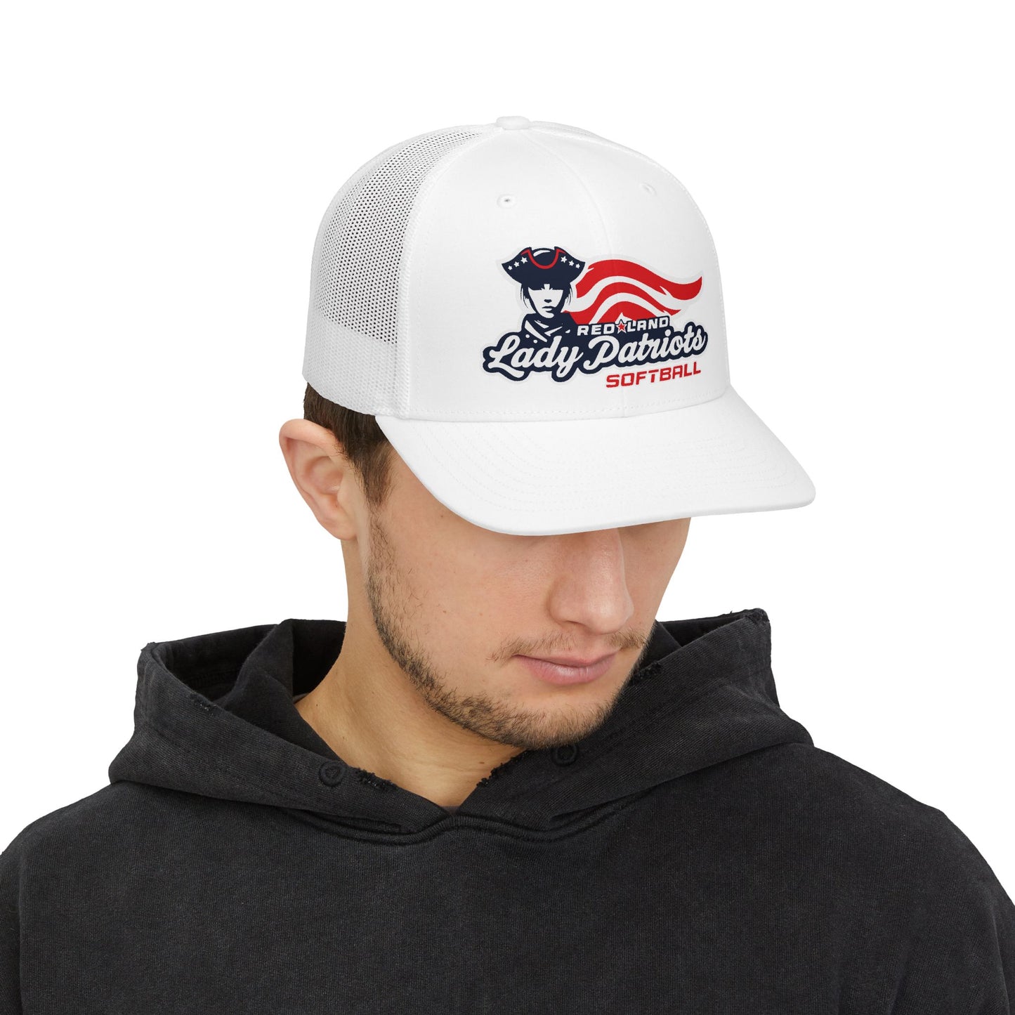 Trucker Hat — Red Land Lady Patriots Softball Snapback