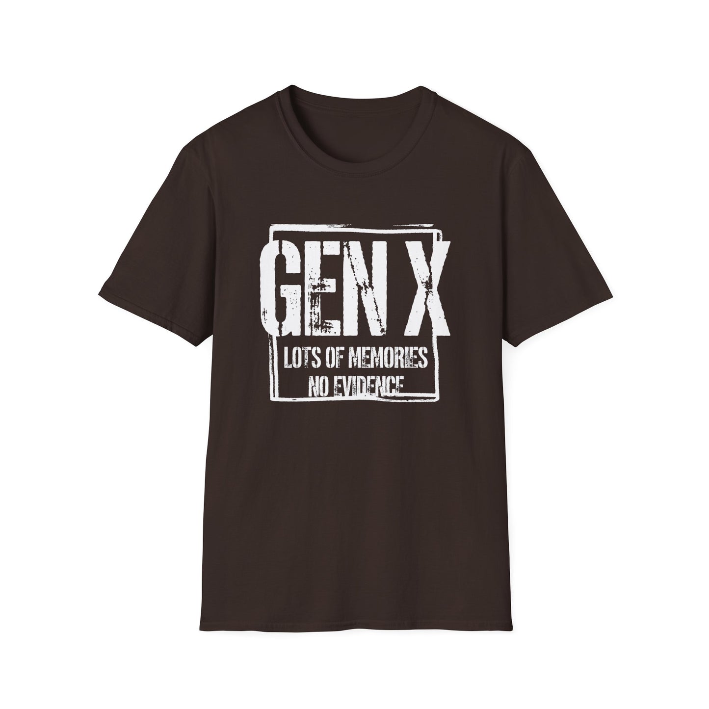 Gen X T-Shirt - "Lots of Memories No Evidence" Vintage Retro Tee