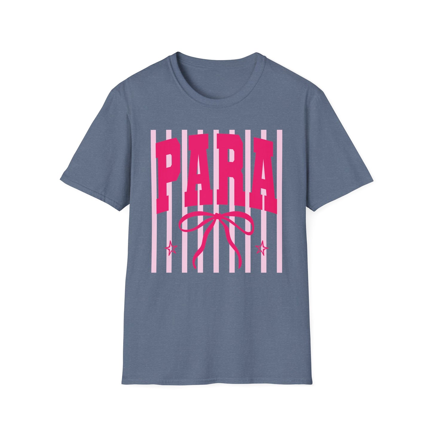 Para Cheer T-Shirt — Pink Varsity Bow Graphic Tee