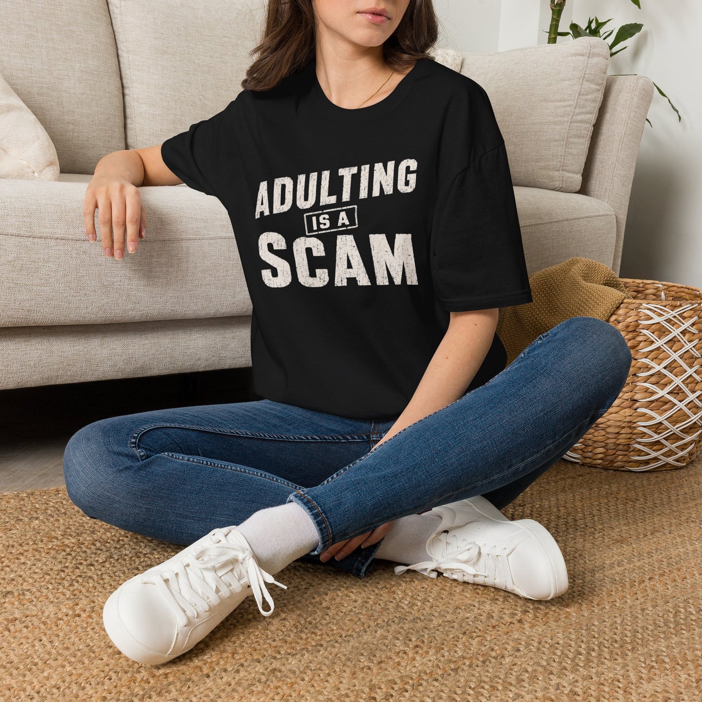Adulting Is a Scam Graphic T-shirt