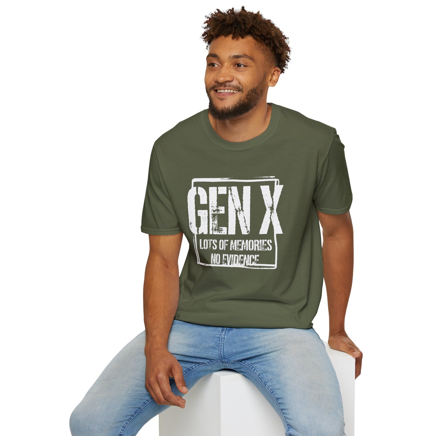 Gen X T-Shirt - "Lots of Memories No Evidence" Vintage Retro Tee