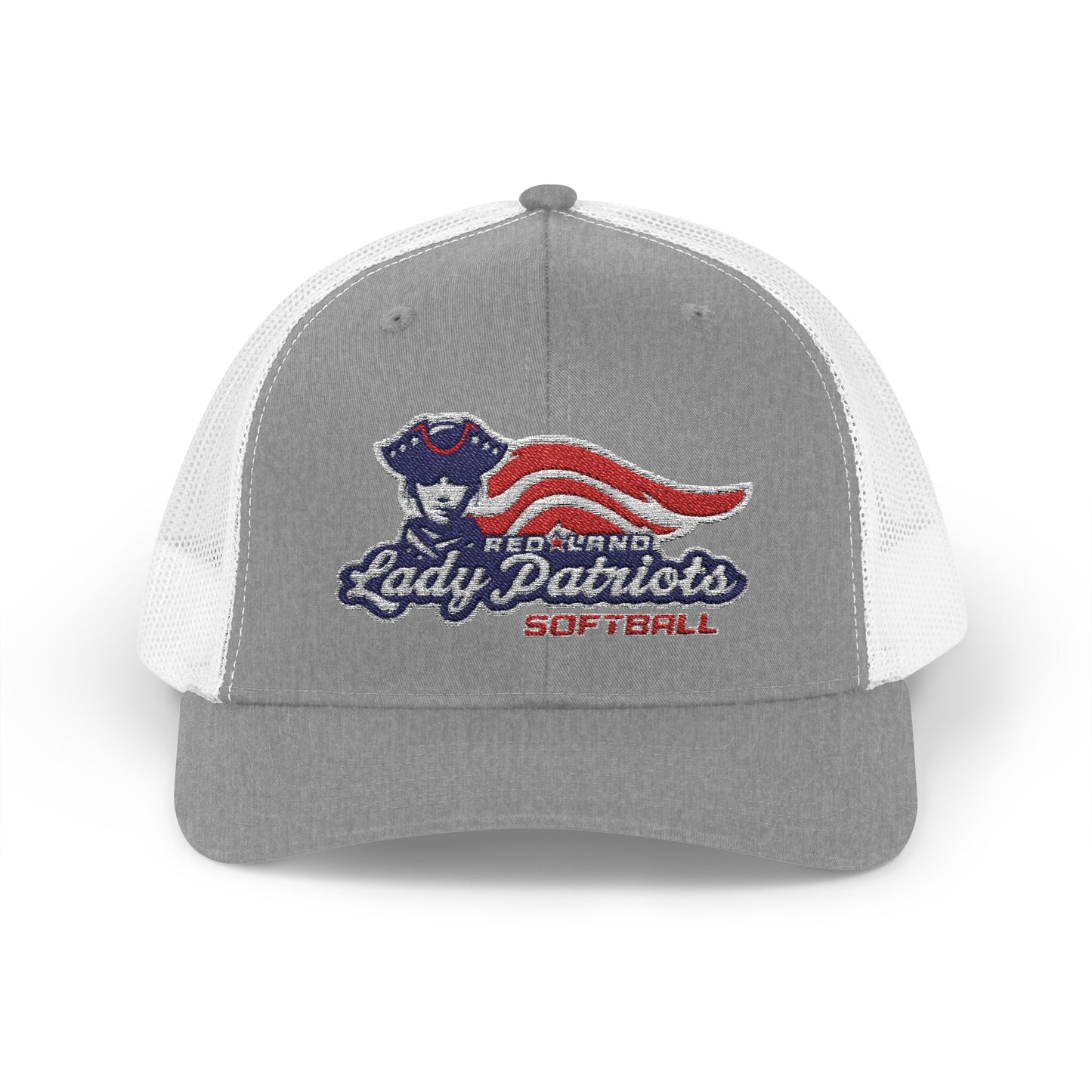 Patriotic Trucker Cap — Retro "Go Patriots" Embroidered Snapback