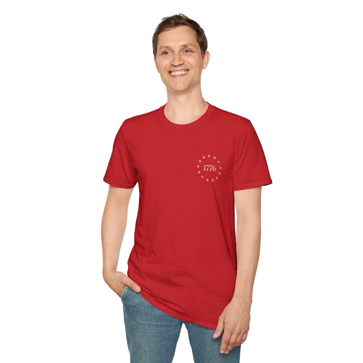 1776 Circle Stars T-Shirt — Minimalist Patriotic Independence Day Tee