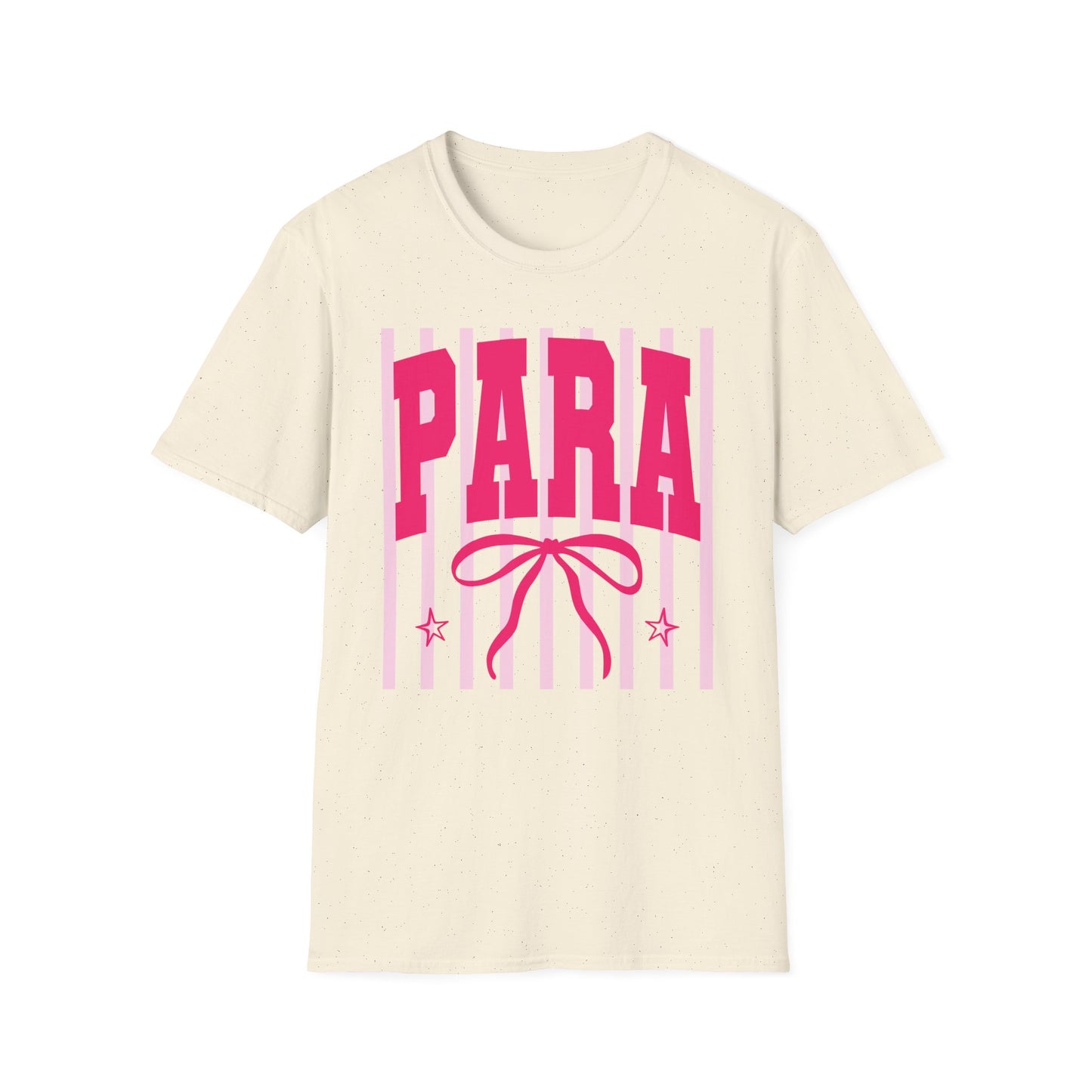 Para Cheer T-Shirt — Pink Varsity Bow Graphic Tee