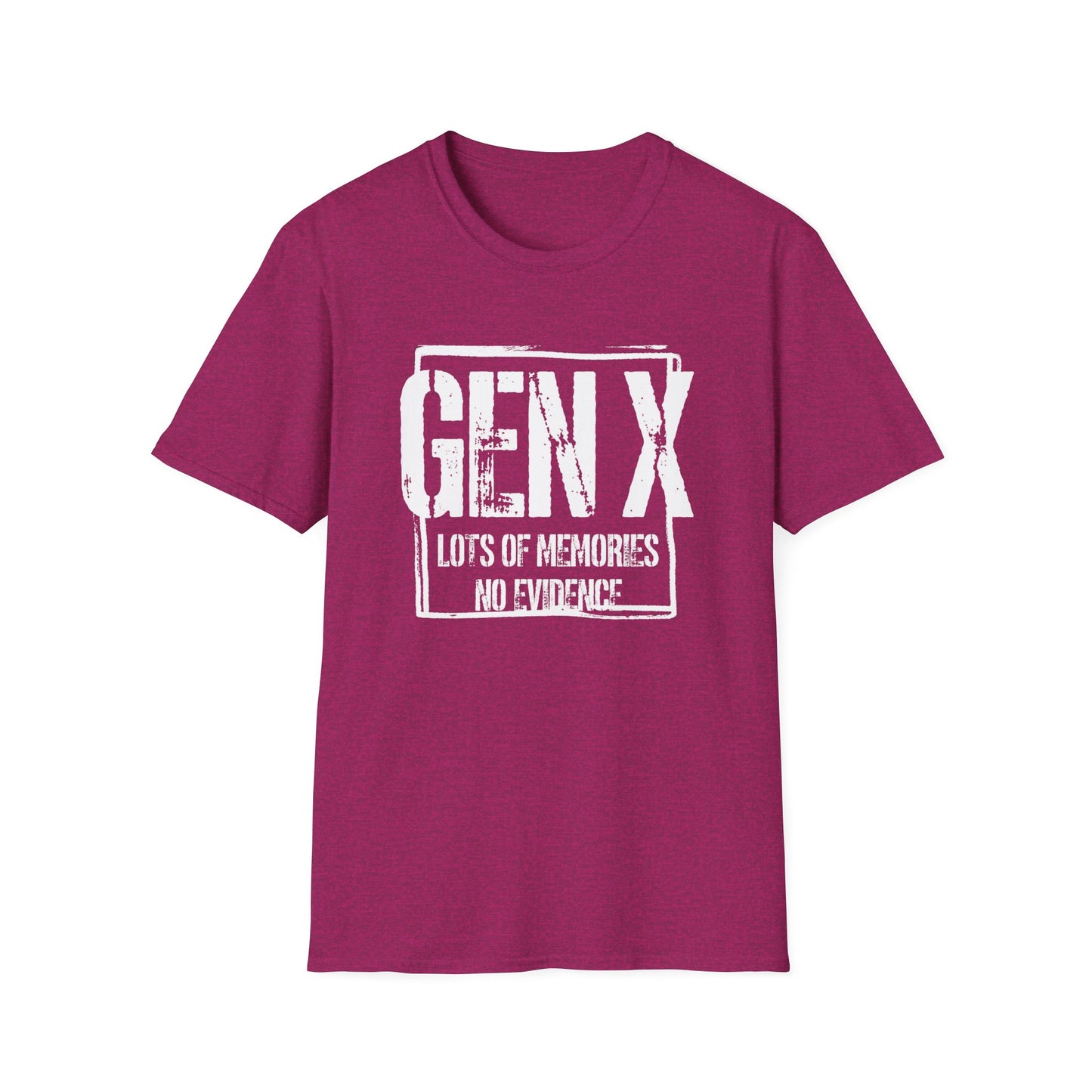 Gen X T-Shirt - "Lots of Memories No Evidence" Vintage Retro Tee