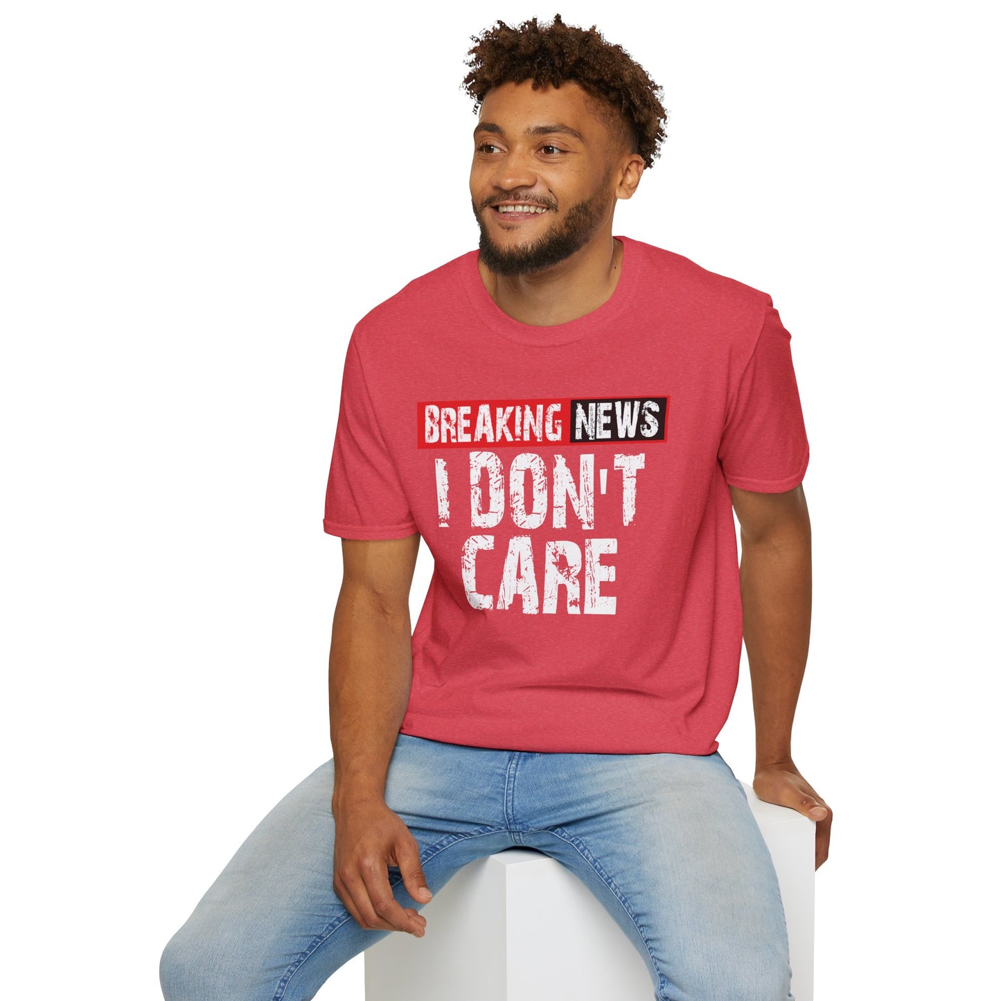 Breaking News T-Shirt — Bold Red & Black Graphic Tee