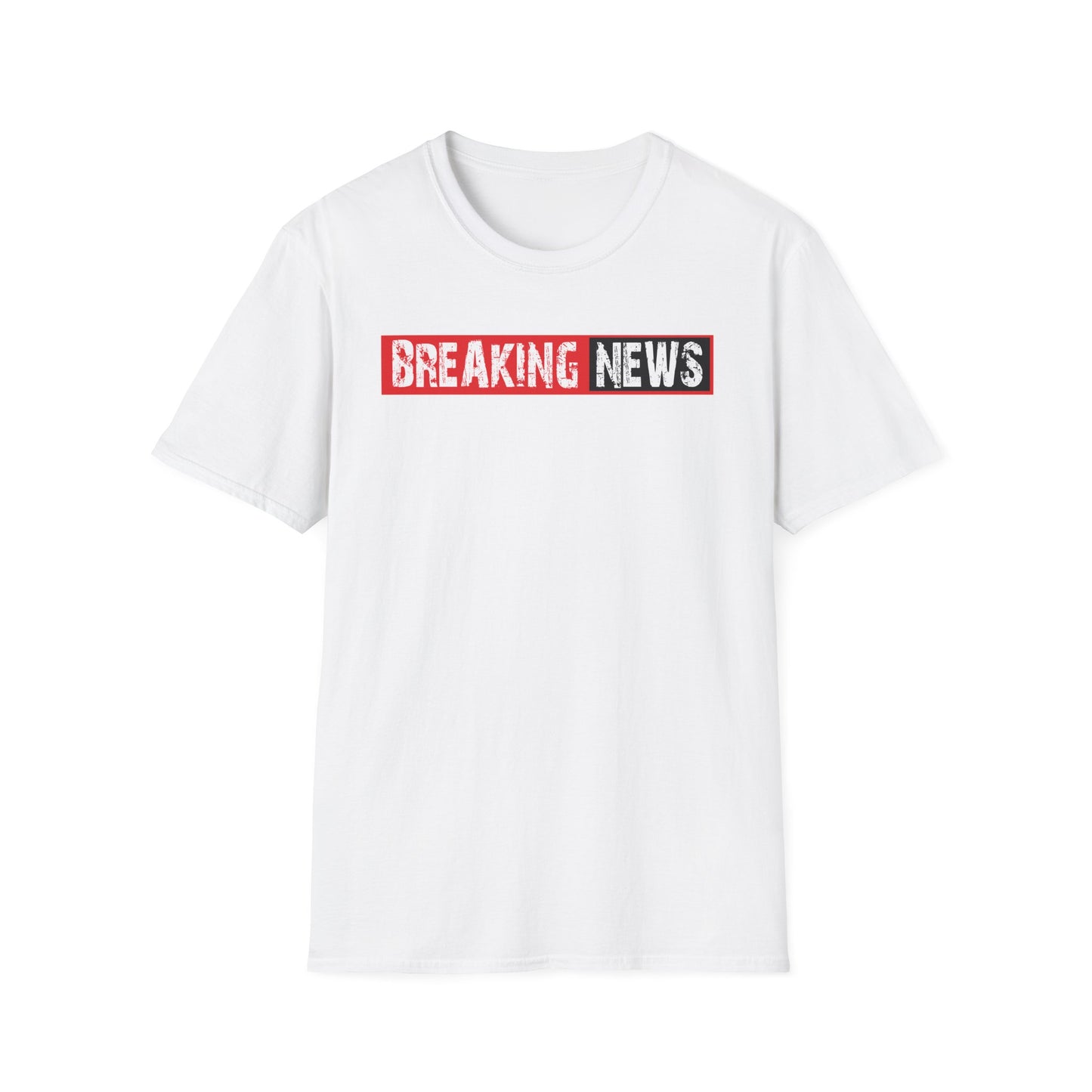 Breaking News T-Shirt — Bold Red & Black Graphic Tee
