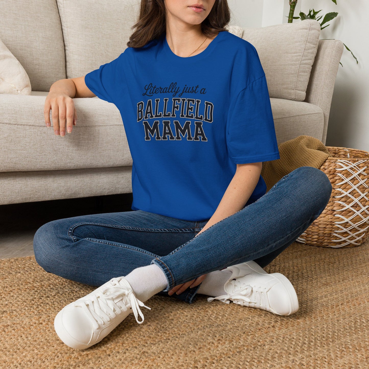 Literally Just a Ballfield Mama T-Shirt — Soft Baseball Mom Tee for Game Days