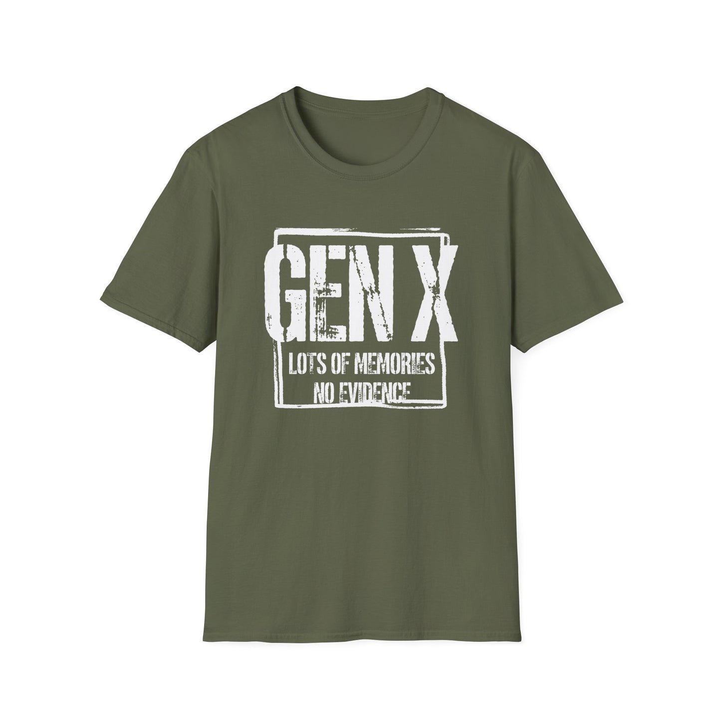 Gen X T-Shirt - "Lots of Memories No Evidence" Vintage Retro Tee