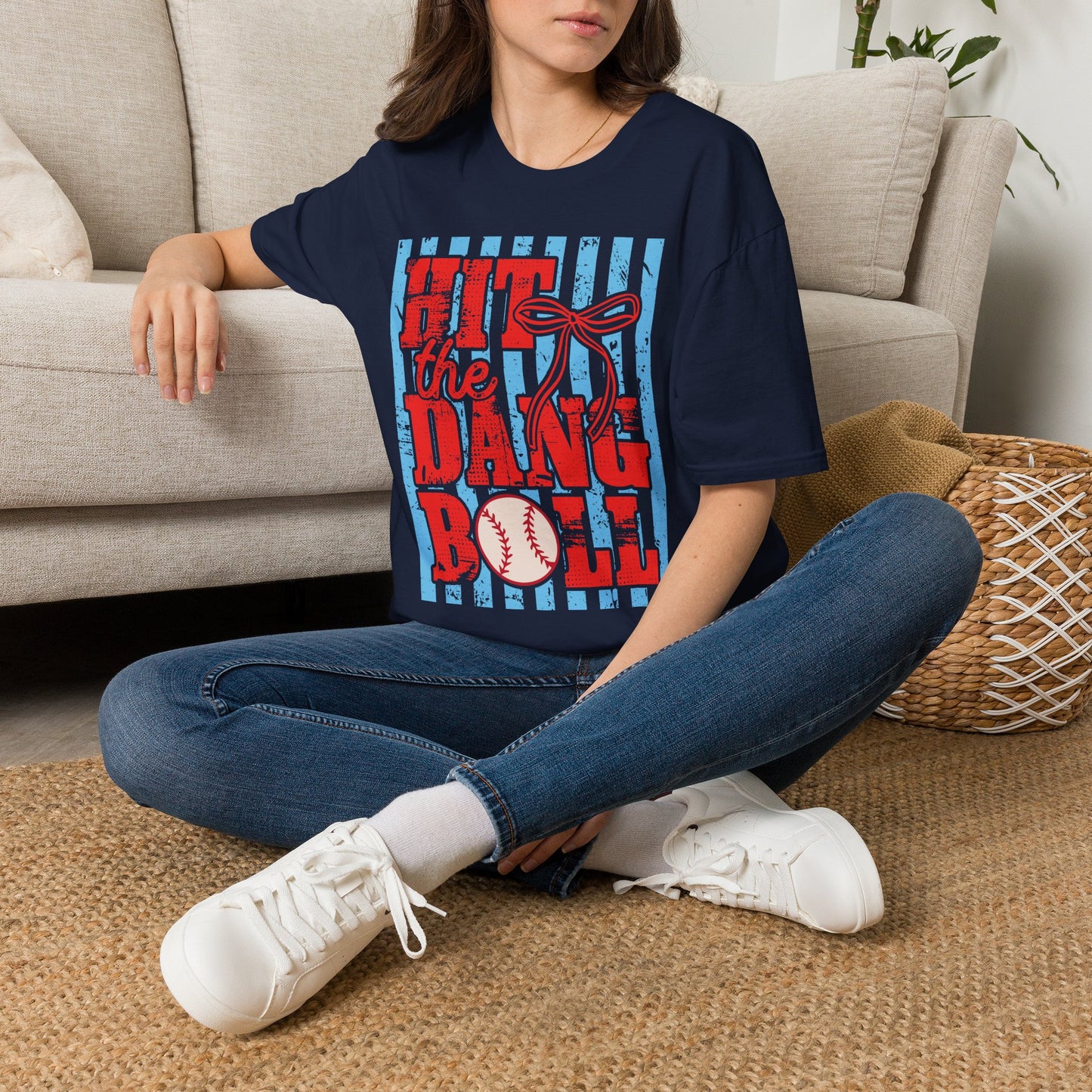 Hit the Dang Ball Baseball Graphic T-Shirt