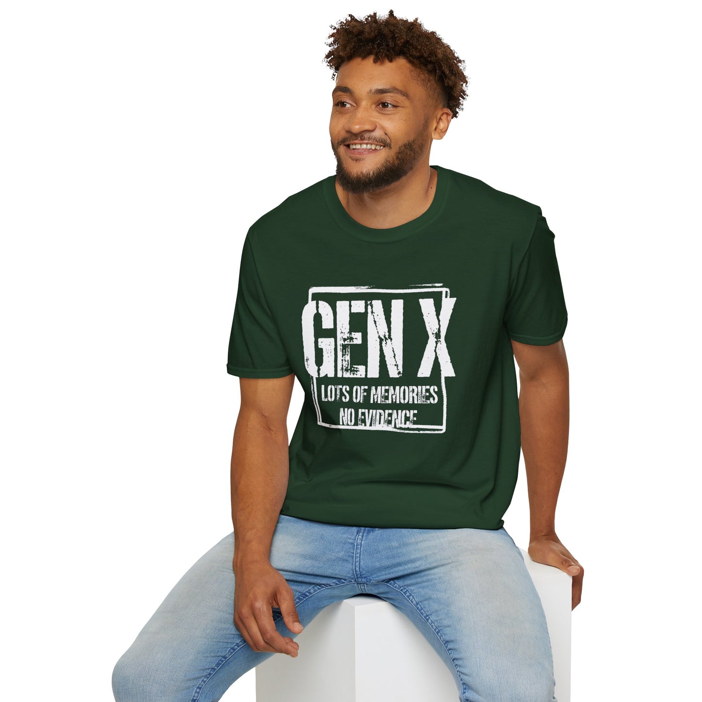 Gen X T-Shirt - "Lots of Memories No Evidence" Vintage Retro Tee
