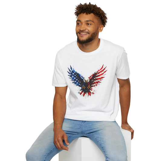 American Flag Eagle Wings Graphic