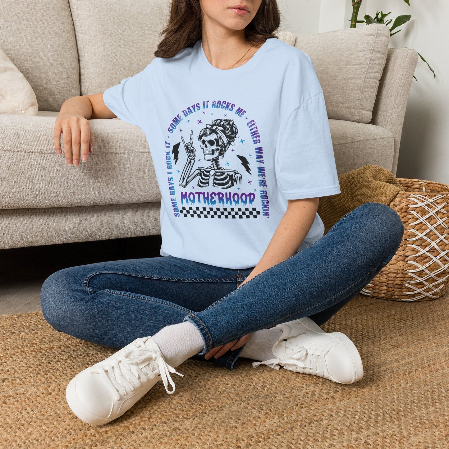 Skeleton Motherhood Graphic T-shirt
